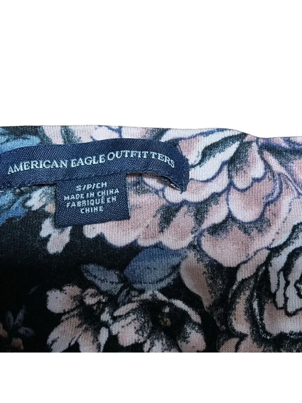 AMERICAN EAGLE OUTFITTERS Floral Jumpsuit Stretch Jersey Knit Wide Leg US Sz S - Picture 6 of 11